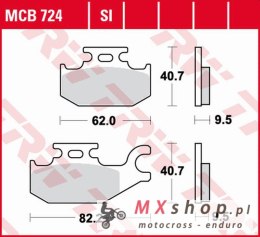 TRW ZF KLOCKI HAMULCOWE KH ORGANIC BENELLI CAFFE NERO 250 '08-, SUZUKI UH 125 BURGMAN '07-, UX 125/150 SIXTEEN '08-'13, UH 200 B
