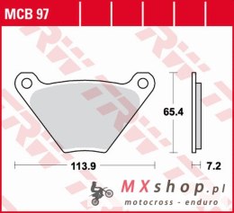 TRW ZF KLOCKI HAMULCOWE KH024/2 ORGANIC HARLEY-DAVIDSON FL/FLH/FLHS 1200, FLH/FXB/FXE/FXEF/FXS 1340 '75-'85 PRZÓD/TYŁ
