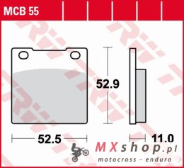 TRW ZF KLOCKI HAMULCOWE KH031 ORGANIC HONDA CB 250 '77-'84, CB/CM 400 '77-'81, CB 650 '79-'81, CB 750C/K '78-'83 PRZÓD