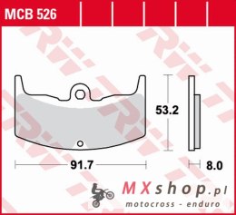 TRW ZF KLOCKI HAMULCOWE KH080 ORGANIC HONDA VT 250F '83-'87, CBX 400F '82-'84, VT 500E '83-'85, CBX 550 '82-'84 PRZÓD
