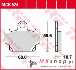 TRW ZF KLOCKI HAMULCOWE KH081 ORGANIC YAMAHA RD 80/125/250/350 '82-'84, SR 250 '96-'00, XV 250 '89-'96, XS 400/500 '82-'84, XT/X