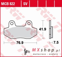 TRW ZF KLOCKI HAMULCOWE KH086 SINTER STREET HYOSUNG GT '03-'17, GV 125 '00-'17, XRX '99-'14, GT 250 '04-'14, GT 650 '04-, GV 650