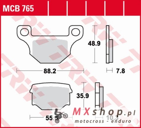 TRW ZF KLOCKI HAMULCOWE KH093 ORGANIC APRILIA RX 125 '08-'13, DERBI SENDA/TERRA/GPR 125 '08-'16, GAS GAS EC 250/300 '12-'16, RIJ TRW ZF KLOCKI HAMULCOWE KH093 ORGANIC APRILIA RX 125 '08-'13, DERBI SENDA/TERRA/GPR 125 '08-'16, GAS GAS EC 250/300 '12-'16, RIJ