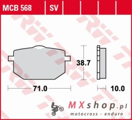 TRW ZF KLOCKI HAMULCOWE KH101 ORGANIC YAMAHA TT 600 '89, XT 600 '87-'90, XT 600Z TENERE '86-'91 PRZÓD
