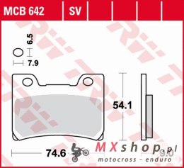 TRW ZF KLOCKI HAMULCOWE KH123 ORGANIC YAMAHA FZR 1000 GENESIS '91-'93 PRZÓD