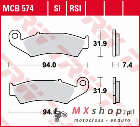 TRW ZF KLOCKI HAMULCOWE KH125 ORGANIC HONDA XLR 125R '98-'99, NX 250 '88-'95, XL 250R BAJA '88-'91, XR 250R '88-'95, XR 600R '88 TRW ZF KLOCKI HAMULCOWE KH125 ORGANIC HONDA XLR 125R '98-'99, NX 250 '88-'95, XL 250R BAJA '88-'91, XR 250R '88-'95, XR 600R '88