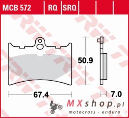 TRW ZF KLOCKI HAMULCOWE KH126 ORGANIC SPORT APRILIA AF-1 125 '89-'92, RS 125 '92-'04, AF-1 250 '90-, BENELLI CHRONO/CX 125 '91, 