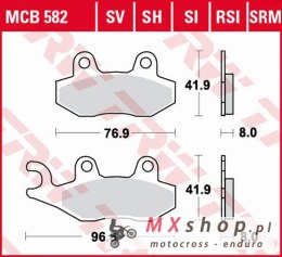 TRW ZF KLOCKI HAMULCOWE KH135 SINTER STREET KAWASAKI KLX 125 '10-'13, KX 125/250/500 '89-'93, KDX 200/250 '93-'94, KLX '09-'17, 