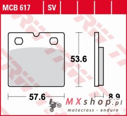 TRW ZF KLOCKI HAMULCOWE KH171 ORGANIC BMW R65 '89-'93, K75 S/RT '89-'96, R80 /RT '89-'95, K100 /RT/RS/LT '88-'96 PRZÓD