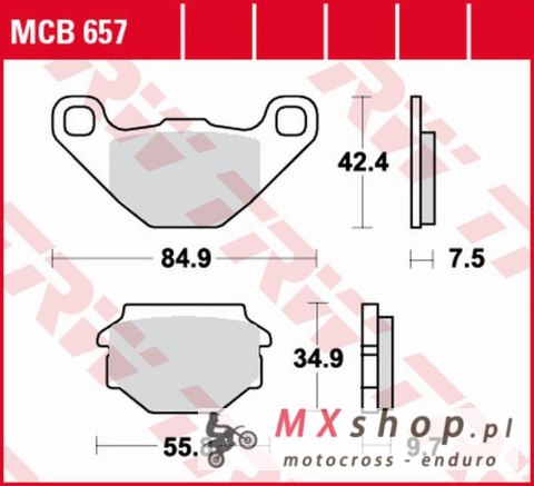 TRW ZF KLOCKI HAMULCOWE KH173 ORGANIC APRILIA SX 125 '08-'14, GILERA EGALET 50 '95-'99, MUZ BAGHIRA/MASTIFF 660 '97-'07, SUPERMO TRW ZF KLOCKI HAMULCOWE KH173 ORGANIC APRILIA SX 125 '08-'14, GILERA EGALET 50 '95-'99, MUZ BAGHIRA/MASTIFF 660 '97-'07, SUPERMO