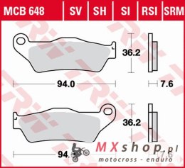 TRW ZF KLOCKI HAMULCOWE KH181 SINTER APRILIA RX 125 '00-'13, BMW G 450X '08-'11, KTM EXC 125 '90-'16, SX 250 '96-, EXC-F 350 '11