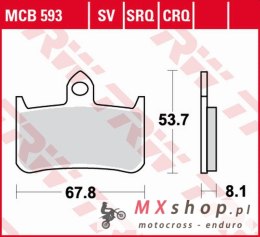 TRW ZF KLOCKI HAMULCOWE KH187 SINTER TRACK HONDA CB 250F HORNET '96-'01, NTV 600 BROS/NT 650 HAWK '88-'90, NR 750 '92-, RVF 750R