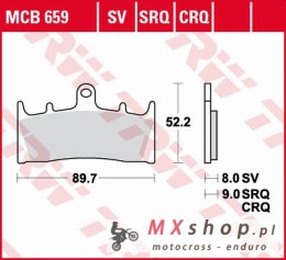 TRW ZF KLOCKI HAMULCOWE KH188 CARBON RACING KAWASAKI ZX-6R/ZX-7R '96-'02, ZX-9R '96-'01, ZRX 1100 '96-'00, ZRX 1200 '01-'06, ZX-