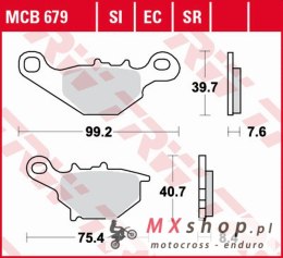 TRW ZF KLOCKI HAMULCOWE KH230 SINTER OFFROAD KAWASAKI KLX 125 '03-'06, KMX 125 '99-'03, SUZUKI TR 50 '97-'00, UG 110 '98-'02, AN