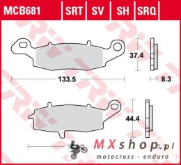 TRW ZF KLOCKI HAMULCOWE KH231 SINTER STREET KAWASAKI ZR-7 '99-'04, VN 800 DRIFTER '99-'03, VN 1500 DRIFFTER/CLASSIC '99-'04, SUZ