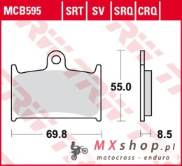 TRW ZF KLOCKI HAMULCOWE KH236 SINTER TRACK SUZUKI GSX-R 400 '90-'95, GSX-R 750 '88-'93, GSX-R 1000 '89-'92,TRIUMPH DAYTONA/SPEED