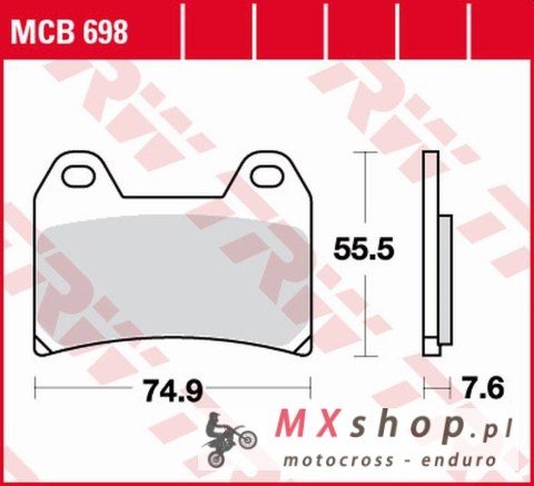 TRW ZF KLOCKI HAMULCOWE KH244 ORGANIC HONDA CB 400 SUPER FOUR '97-, BMW R NINE T '16-'18, DUCATI 748/996 '98-'07, MULTISTRADA 12 TRW ZF KLOCKI HAMULCOWE KH244 ORGANIC HONDA CB 400 SUPER FOUR '97-, BMW R NINE T '16-'18, DUCATI 748/996 '98-'07, MULTISTRADA 12