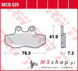 TRW ZF KLOCKI HAMULCOWE KH256 ORGANIC APRILIA RX 50 '91-'94, RED ROSE 125 '90-'95, BETA RR 50 '99-'06, RIEJU MRX/SMX 50/125 '02-