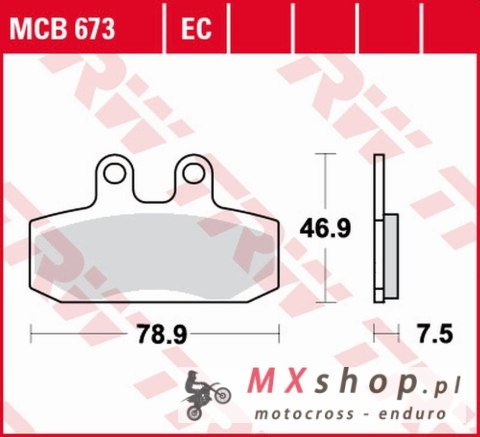 TRW ZF KLOCKI HAMULCOWE KH256 ORGANIC HONDA SJ 50/100 '93-'00, CMX 250 REBEL '97-'99, DERBI RAMBLA 125/250/300 '08-'14 PRZÓD TRW ZF KLOCKI HAMULCOWE KH256 ORGANIC HONDA SJ 50/100 '93-'00, CMX 250 REBEL '97-'99, DERBI RAMBLA 125/250/300 '08-'14 PRZÓD
