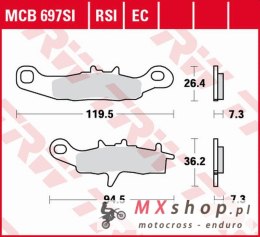 TRW ZF KLOCKI HAMULCOWE KH258 SIMTER OFFROAD KAWASAKI KX 80/85 '97-, KX 100 '97-'09, KLR 250 '99-'12, SUZUKI RM 85 '05-, PRZÓD