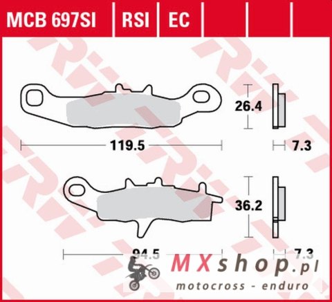 TRW ZF KLOCKI HAMULCOWE KH258 SIMTER OFFROAD KAWASAKI KX 80/85 '97-, KX 100 '97-'09, KLR 250 '99-'12, SUZUKI RM 85 '05-, PRZÓD TRW ZF KLOCKI HAMULCOWE KH258 SIMTER OFFROAD KAWASAKI KX 80/85 '97-, KX 100 '97-'09, KLR 250 '99-'12, SUZUKI RM 85 '05-, PRZÓD