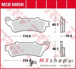 TRW ZF KLOCKI HAMULCOWE KH261 SINTER STREET HONDA GL 1800 GOLD WING '01-'17, VFR 800F '06-'13, XL 1000V VARADERO '04-'11, CBR 11