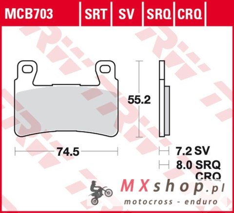TRW ZF KLOCKI HAMULCOWE KH265 CARBON RACING HONDA CBR 900RR FIREBLADE '98-'03, VTR 1000 SP1/SP2 '00-'07 PRZÓD TRW ZF KLOCKI HAMULCOWE KH265 CARBON RACING HONDA CBR 900RR FIREBLADE '98-'03, VTR 1000 SP1/SP2 '00-'07 PRZÓD