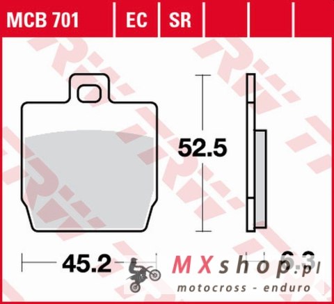 TRW ZF KLOCKI HAMULCOWE KH268 ECO ORGANIC YAMAHA NS 50 AEROX '13-, YQ 50 AEROX '97-'12,PRZÓD, YAMAHA EW 50 SLIDER '00-'06, MBK 3 TRW ZF KLOCKI HAMULCOWE KH268 ECO ORGANIC YAMAHA NS 50 AEROX '13-, YQ 50 AEROX '97-'12,PRZÓD, YAMAHA EW 50 SLIDER '00-'06, MBK 3