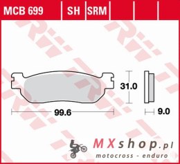 TRW ZF KLOCKI HAMULCOWE KH275 SINTER YAMAHA YP/XP 125 X-MAX '10-, VP 250 X-CITY '07-'16, YP 250 MAJESTY '98-'03, YP 250 X-MAX '0