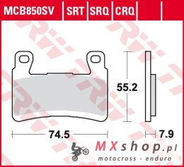 TRW ZF KLOCKI HAMULCOWE KH296 SINTER ROAD/TRACK KAWASAKI ZX-6R NINJA '13-, PRZÓD