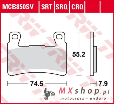 TRW ZF KLOCKI HAMULCOWE KH296 SINTER ROAD/TRACK KAWASAKI ZX-6R NINJA '13-, PRZÓD TRW ZF KLOCKI HAMULCOWE KH296 SINTER ROAD/TRACK KAWASAKI ZX-6R NINJA '13-, PRZÓD