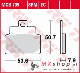 TRW ZF KLOCKI HAMULCOWE KH301 ORGANIC SCARABEO 4T 100 '01-'09, COMPANY 125 '09-'13, LEONARDO 125 '99-'05, MOJITO 125 '02-'12, SR