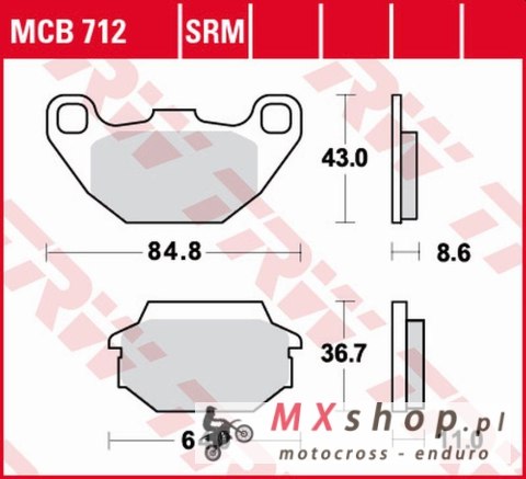 TRW ZF KLOCKI HAMULCOWE KH305 ORGANIC KAWASAKI KFX 50/90 '07-, SYM JOYRIDE 125/150 '01-'07 TYŁ, KYMCO PEOPLE 50 2T '00-'17, 4T ' TRW ZF KLOCKI HAMULCOWE KH305 ORGANIC KAWASAKI KFX 50/90 '07-, SYM JOYRIDE 125/150 '01-'07 TYŁ, KYMCO PEOPLE 50 2T '00-'17, 4T '