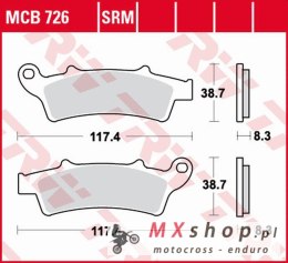 TRW ZF KLOCKI HAMULCOWE KH324 SINTER APRILIA ATLANTIC 125 '03-, SCARABEO 125 '04-'10, ATLANTIC 200 '02-'05, SCARABEO 200 '07-'12