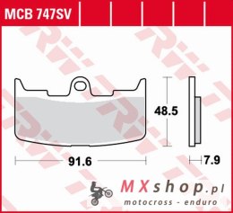 TRW ZF KLOCKI HAMULCOWE KH345 SINTER STREET BUELL XB-9R FIREBOLT '02-'07, XB-9S/SX LIGHTNING '03-'10, XB-12S/R/X/TT FIREBOLT/LIG