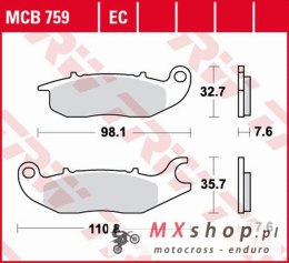 TRW ZF KLOCKI HAMULCOWE KH375 ECO ORGANIC HONDA CBF 125 '09-'16, CBR 125R '04-'17, Z 125 MONKEY '18-, RIEJU NKD 125 '08-'10, RS-