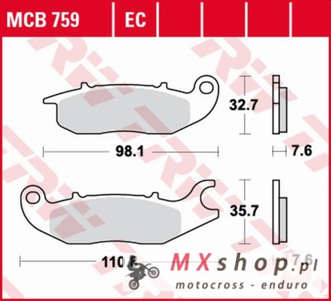 TRW ZF KLOCKI HAMULCOWE KH375 ECO ORGANIC HONDA CBF 125 '09-'16, CBR 125R '04-'17, Z 125 MONKEY '18-, RIEJU NKD 125 '08-'10, RS- TRW ZF KLOCKI HAMULCOWE KH375 ECO ORGANIC HONDA CBF 125 '09-'16, CBR 125R '04-'17, Z 125 MONKEY '18-, RIEJU NKD 125 '08-'10, RS-