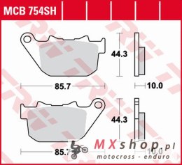 TRW ZF KLOCKI HAMULCOWE KH387 SINTER STREET HARLEY-DAVIDSON 883 XL-C/L/N/R ROADSTER/SPORTSTER '03-'15, 1200 XL-C/L/R/X SPORTSTER