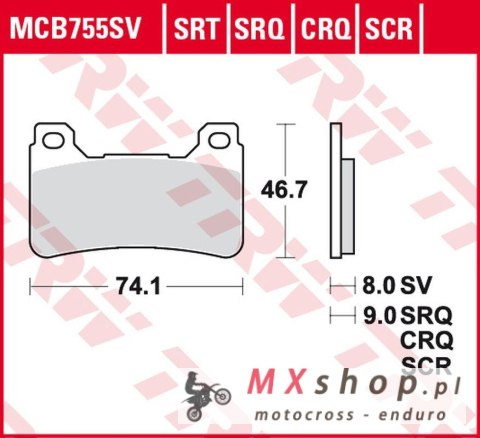 TRW ZF KLOCKI HAMULCOWE KH390 SINTER CARBON RACING HONDA CBR 600RR '05-'16, CBR 1000RR FIREBLADE '04-'16 PRZÓD TRW ZF KLOCKI HAMULCOWE KH390 SINTER CARBON RACING HONDA CBR 600RR '05-'16, CBR 1000RR FIREBLADE '04-'16 PRZÓD