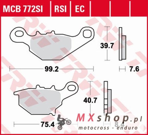 TRW ZF KLOCKI HAMULCOWE KH401 SINTER OFFROAD SUZUKI RM 85/L '05-, TYŁ