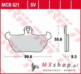 TRW ZF KLOCKI HAMULCOWE KH407 ORGANIC BMW R 80R '91-'95, K 1100LT/RS '90-'98 PRZÓD