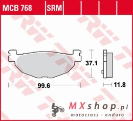 TRW ZF KLOCKI HAMULCOWE KH408 ORGANIC BETA EVO 80 '09-, PRZÓD, YAMAHA YP 400 MAJESTY '04-'13, XP 500 T-MAX '04-'11 TYŁ