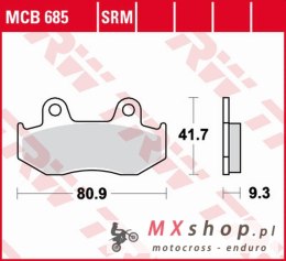 TRW ZF KLOCKI HAMULCOWE KH411 SINTER HONDA SCV 110 LEAD '08-'09, CH 125 SPACY '94-'99, PS 125/150 '06-'13, SES 125/150 '02-'06, 