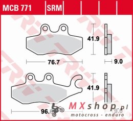 TRW ZF KLOCKI HAMULCOWE KH418 ORGANIC PIAGGIO BEVERLY 125 '10-, MEDELEY 125 '16-, MP3 125 '09-'12, X7 125 '08-'12, XEVO 125 '07-
