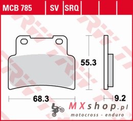 TRW ZF KLOCKI HAMULCOWE KH432 SINTER STREET APRILIA RS 125 '07-'13, SL 750 SHIVER/DROSODURO '07-'17, NA 850 MANA '07-'16, SL 900