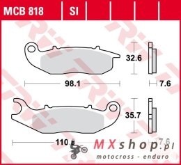 TRW ZF KLOCKI HAMULCOWE KH465 ORGANIC AJP PR3/PR4/PR5 '13-,DERBI TERRA/CITY CROSS 125 '08-'16, HONDA CRF 250L/M/R '13-, PIAGGIO 