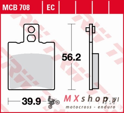 TRW ZF KLOCKI HAMULCOWE KH47 ORGANIC APRILIA LEONARDO 125/150 '96-'99, SYM JET 50 '07-'15, CAGIVA CUCCIOLO 50 '97-, PRZÓD TRW ZF KLOCKI HAMULCOWE KH47 ORGANIC APRILIA LEONARDO 125/150 '96-'99, SYM JET 50 '07-'15, CAGIVA CUCCIOLO 50 '97-, PRZÓD
