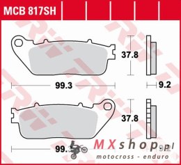 TRW ZF KLOCKI HAMULCOWE KH488 SINTER STREET HONDA VFR 800F '14-, VFR 800X CROSSRUNNER '11-, CB 1000R '08-'16, VFR 1200F '10-'16 