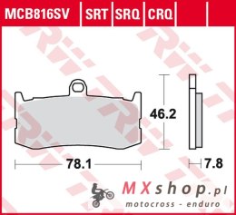 TRW ZF KLOCKI HAMULCOWE KH491 SINTER STREET TRIUMPH DAYTONA 675 '09-'17 PRZÓD