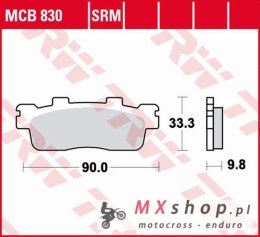 TRW ZF KLOCKI HAMULCOWE KH498 SINTER KAWASAKI J 125 '16-, J 300 '14-, KYMCO DOWNTOWN 125 '09-'17, SUPER DINK 125 '09-'17, DOWNTO